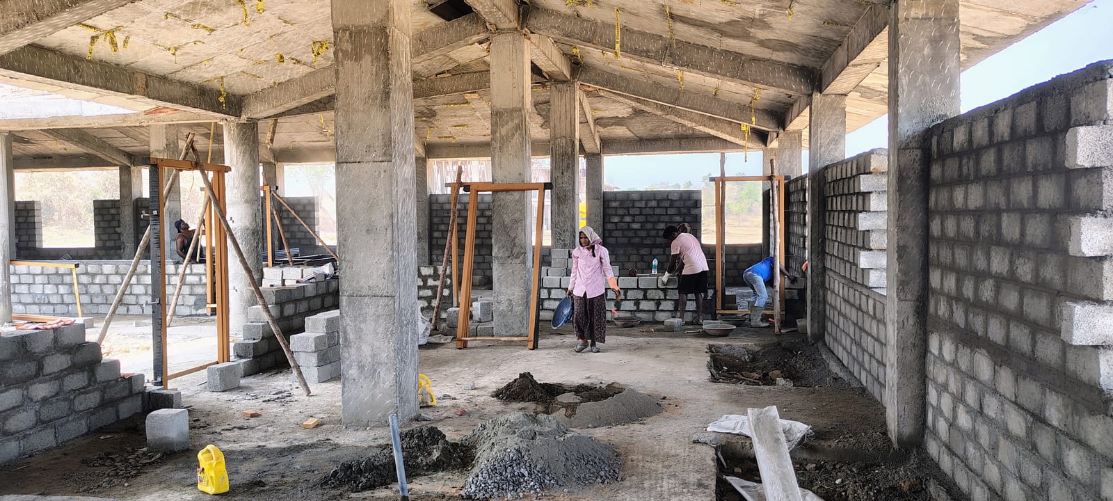 Ramappa project buildings across the construction site