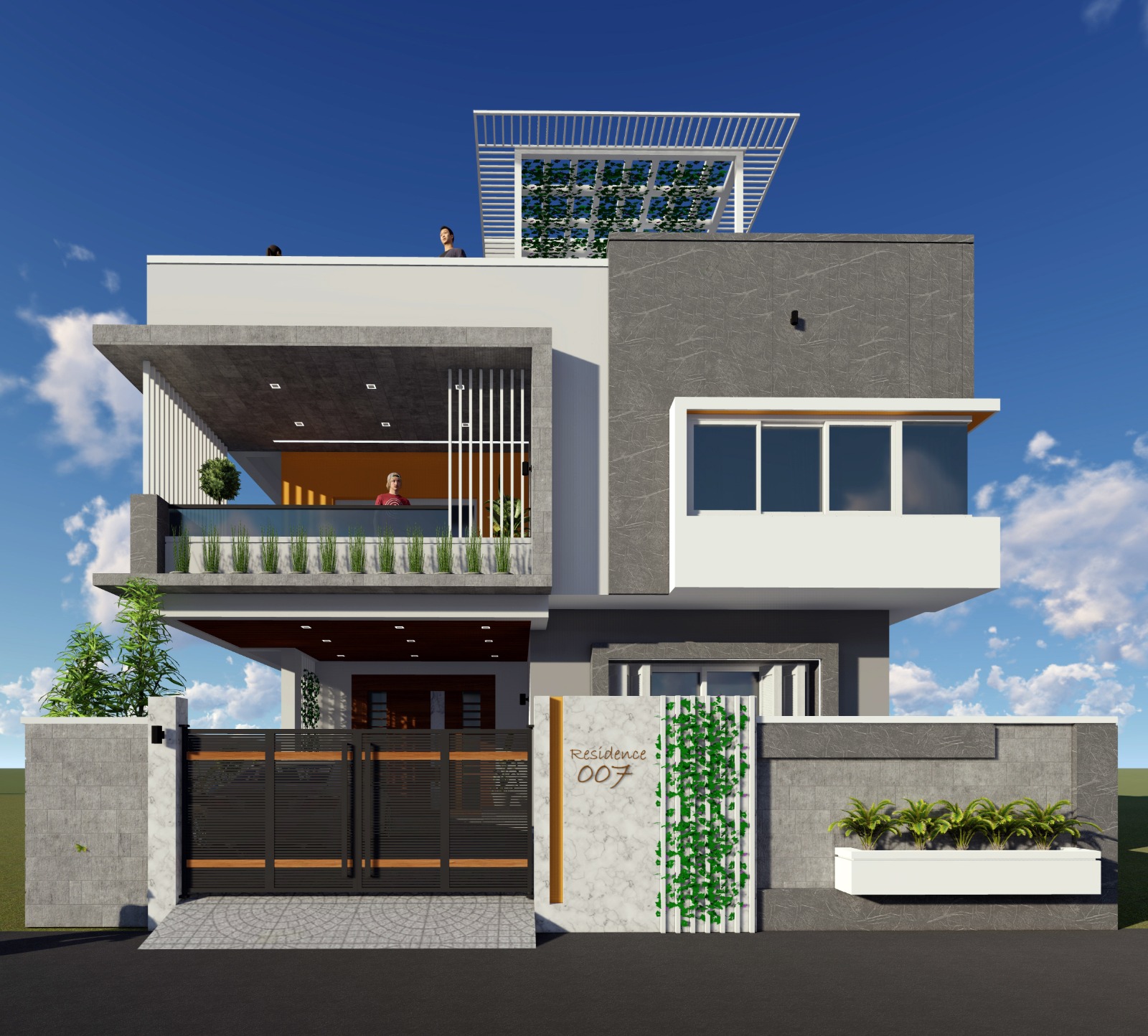 Modern multi-storey residential apartment building